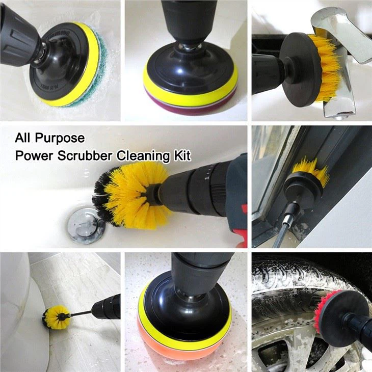 Electric Drill Brush Cleaner Tool Power Scrubber